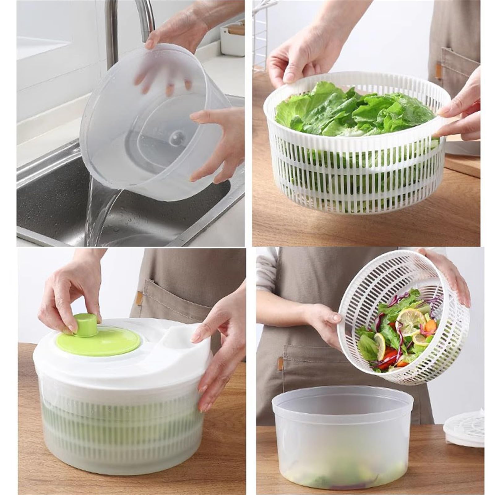 Amazon｜サラダスピナー 野菜水切りかご サラダスピナー 野菜洗浄機